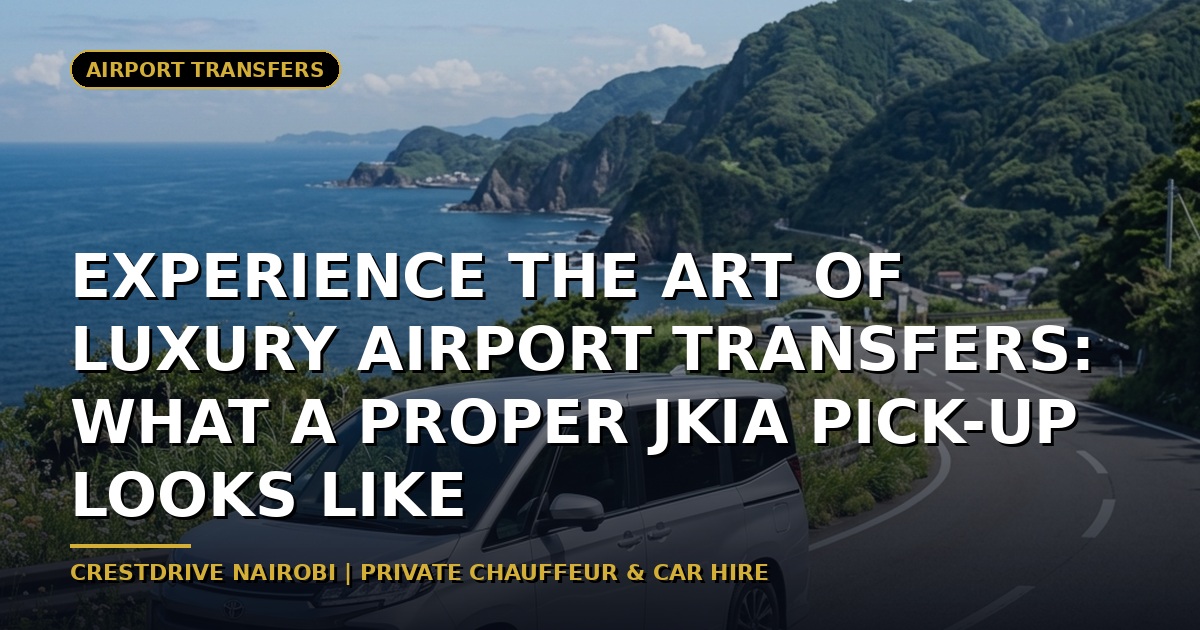 Experience the Art of Luxury Airport Transfers: What a Proper JKIA Pick-up Looks Like