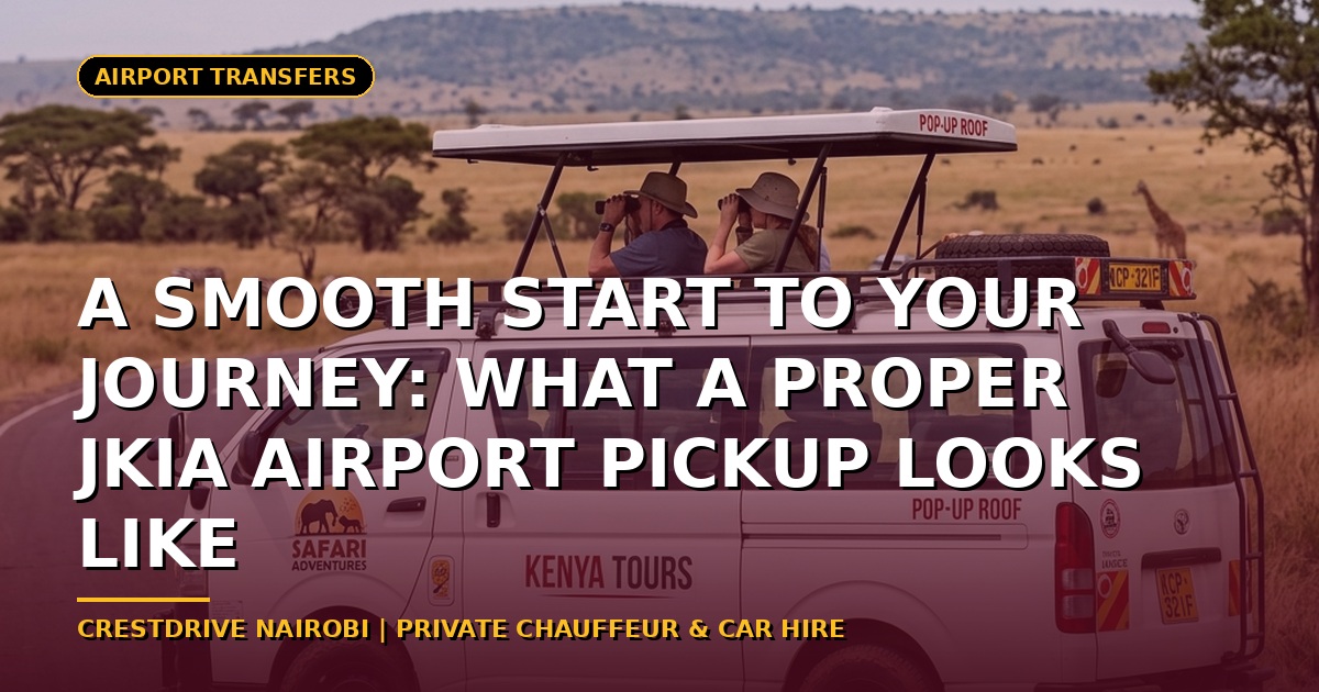 A Smooth Start to Your Journey: What a Proper JKIA Airport Pickup Looks Like