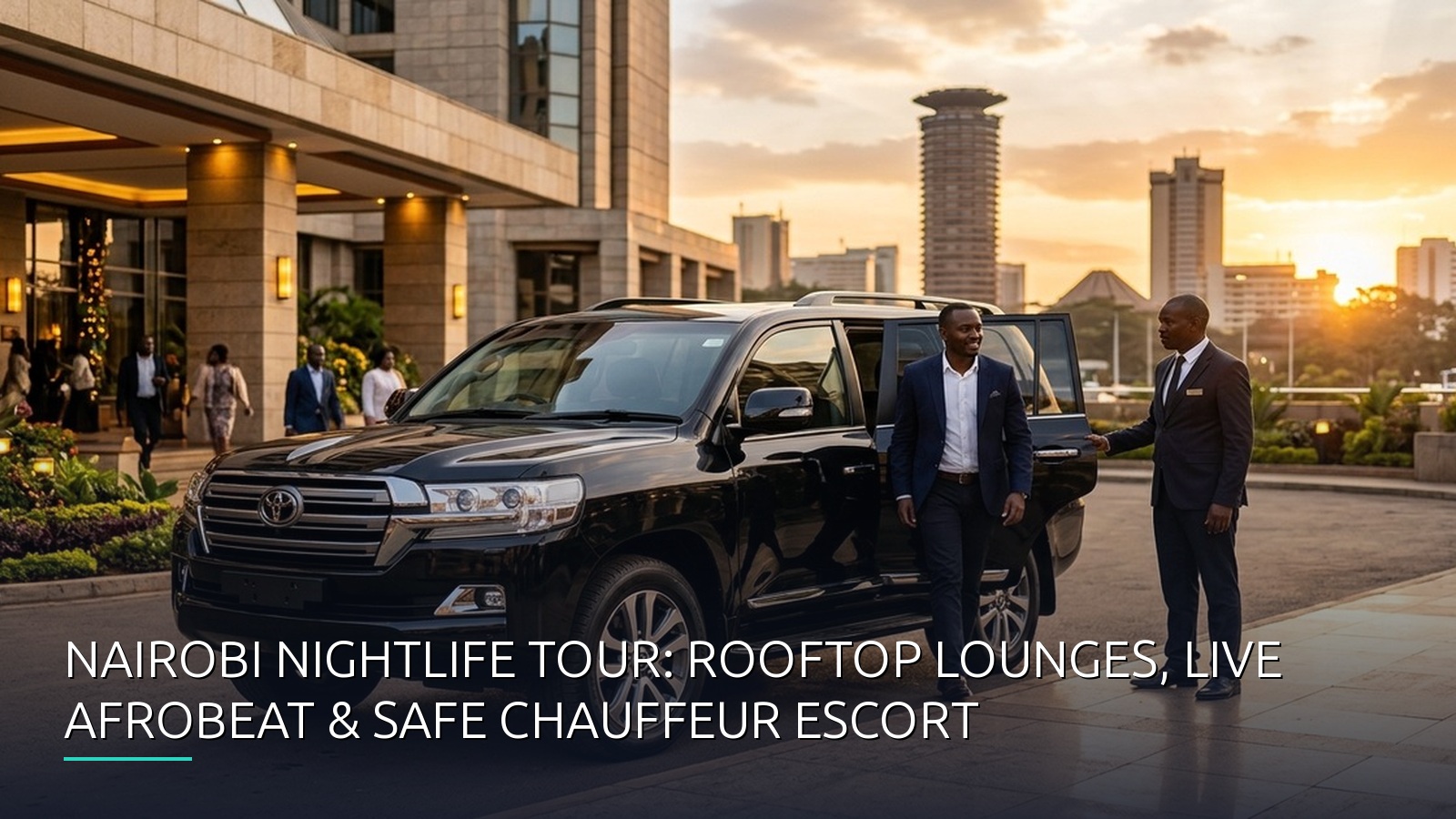 Nairobi Nightlife Tour: Rooftop Lounges, Live Afrobeat & Safe Chauffeur Escort