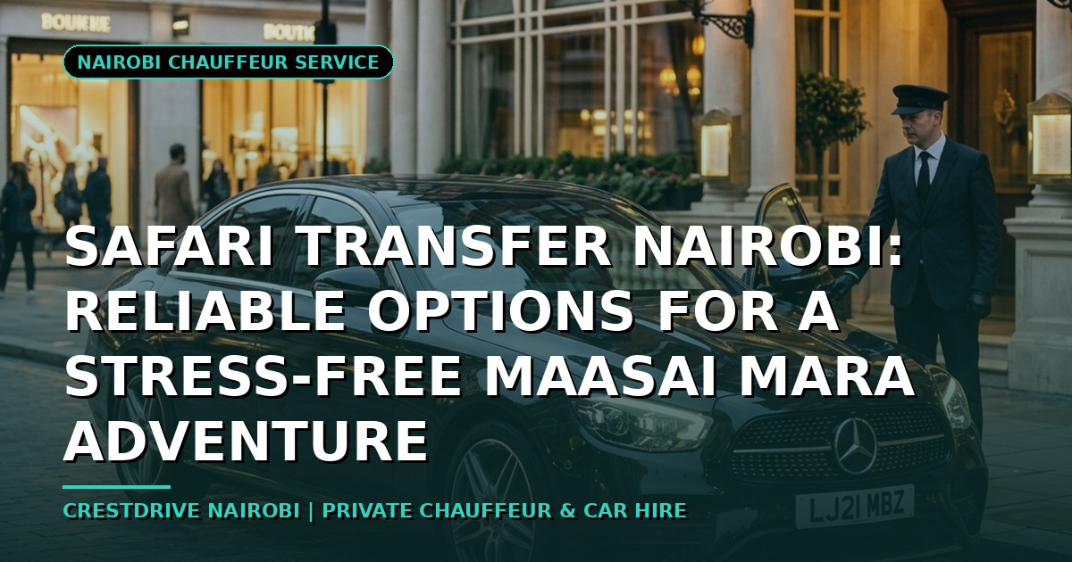 Safari Transfer Nairobi: Reliable Options for a Stress-Free Maasai Mara Adventure