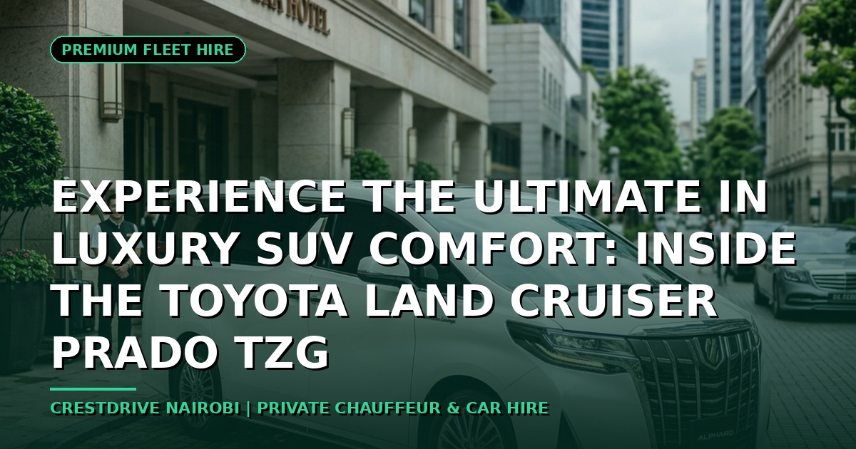 Experience the Ultimate in Luxury SUV Comfort: Inside the Toyota Land Cruiser Prado TZG