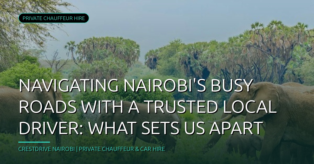 Navigating Nairobi's Busy Roads with a Trusted Local Driver: What Sets Us Apart